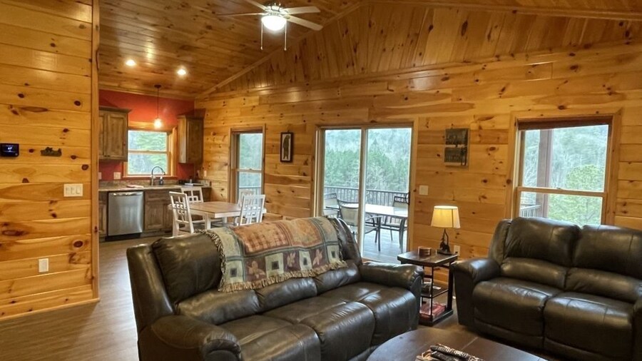 Charming cabin with an Amazing view! - pet and motorcycle friendly! 2 Bedroom Cabin by RedAwning