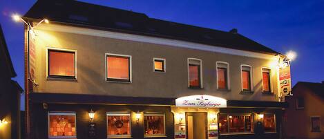 Front of property – evening/night