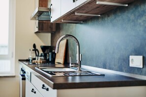 Fridge, oven, stovetop, dishwasher