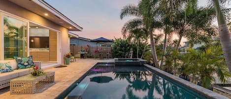 A heated pool