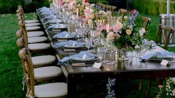 Espace banquet en plein air