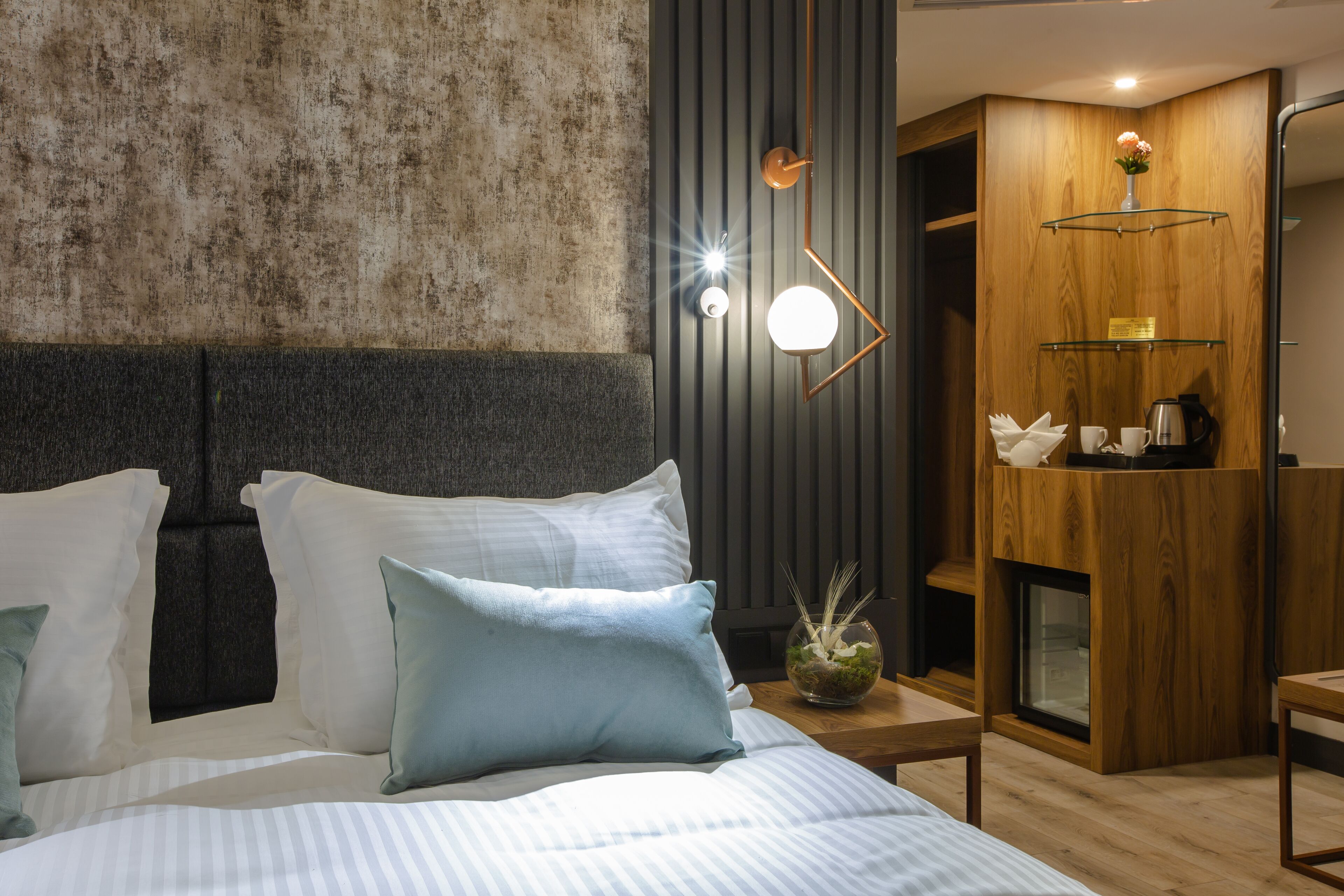 Premium bedding, minibar, in-room safe, laptop workspace