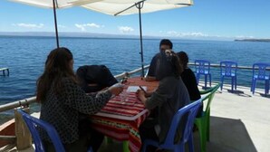 Breakfast area - Hostal Puerto Yumani (Isla del Sol)