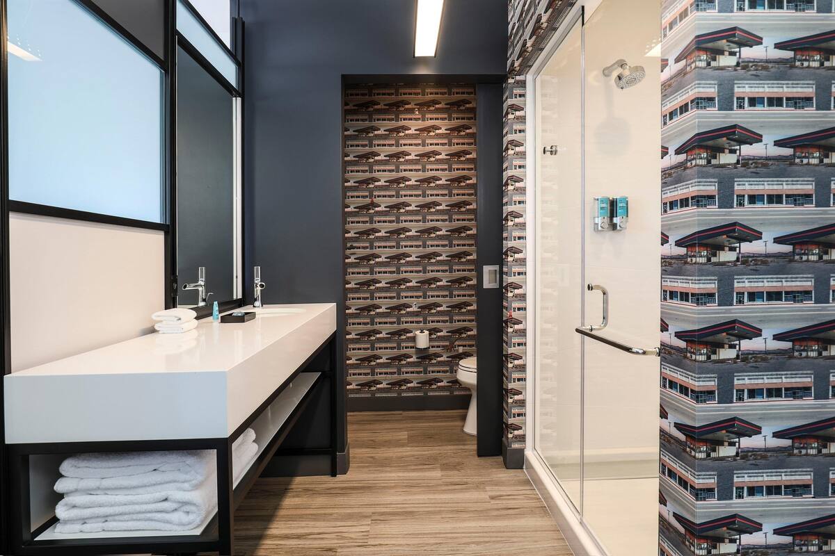 free toiletries, hair dryer, towels, soap