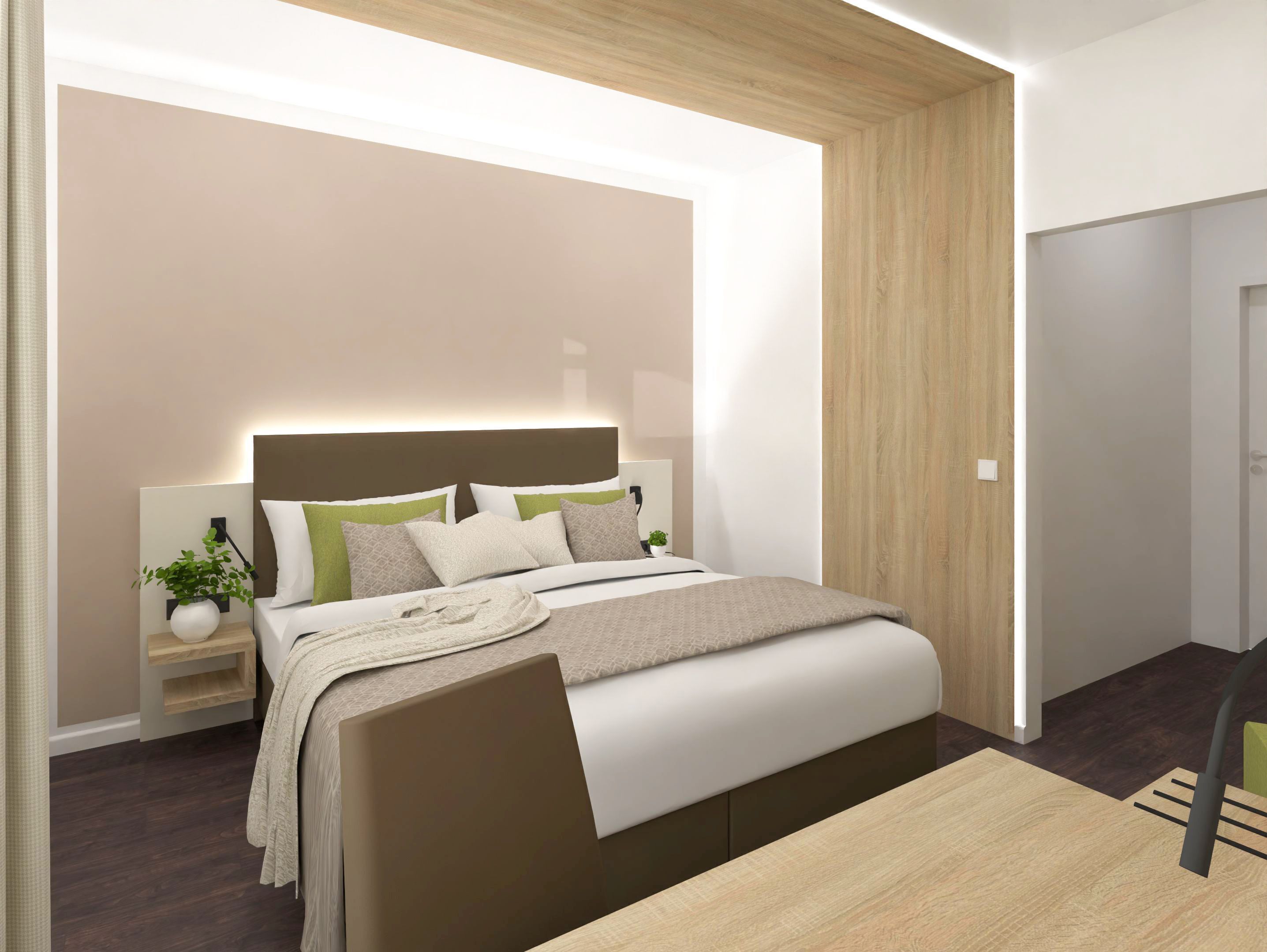 Kamar Double Basic | Seprai antialergi, meja kerja, dan Wi-Fi gratis