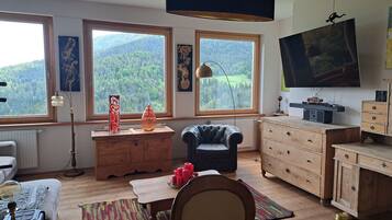 Télévision, cheminée