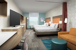 Desk, blackout curtains, iron/ironing board, bed sheets - Home2Suites by Hilton Marysville, OH (Marysville)