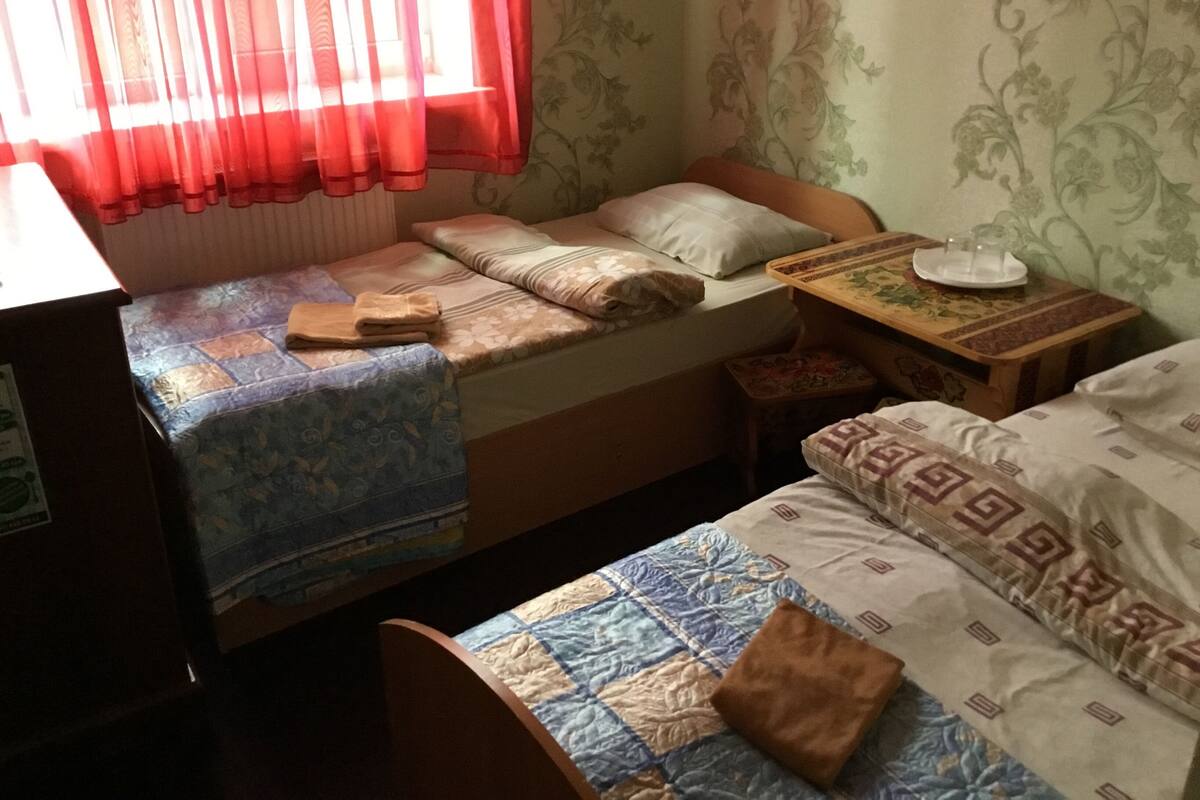 Double or Twin Room | Laptop workspace, free WiFi, bed sheets