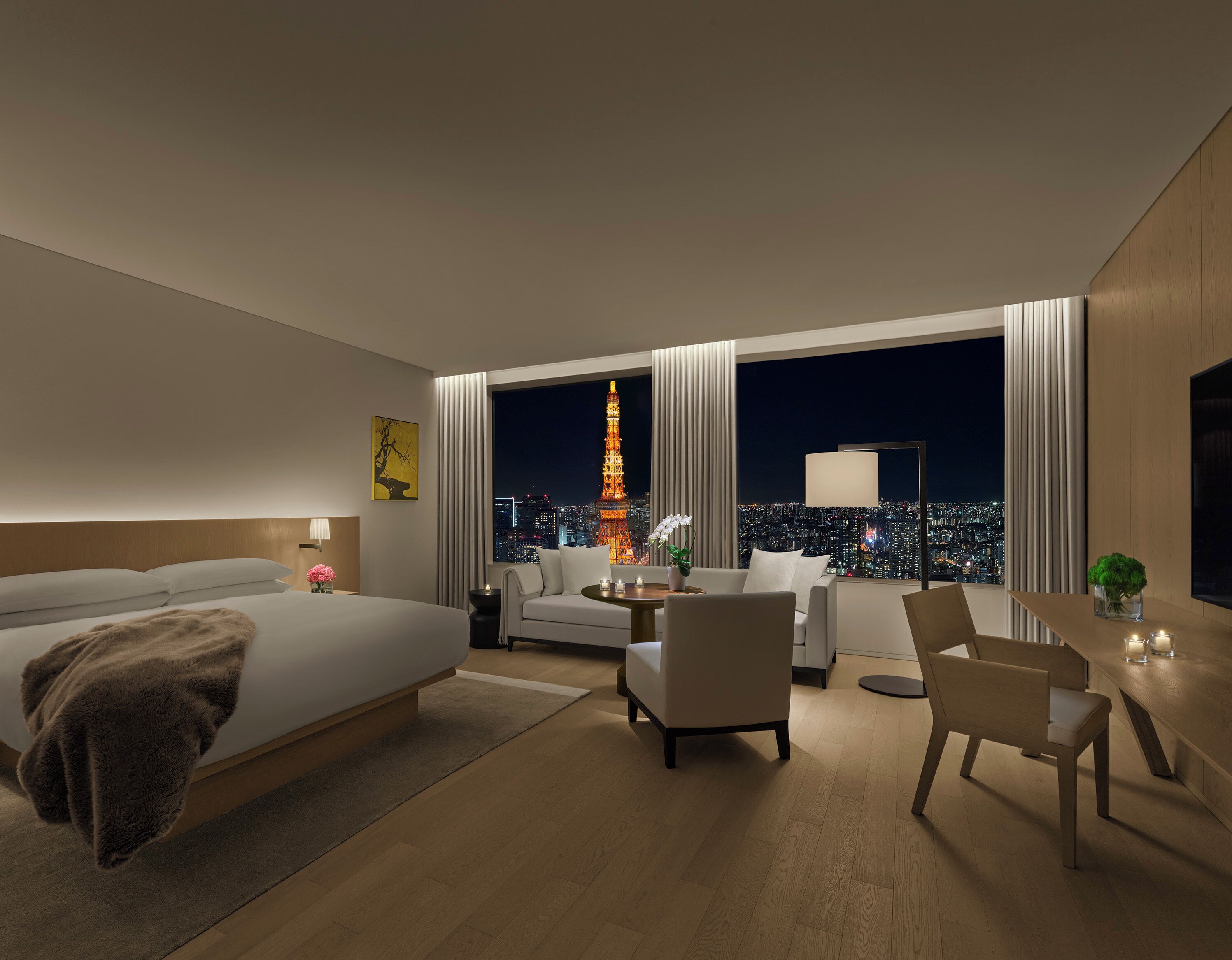 Habitación Premier, 1 cama King size, torre | Minibar y caja de seguridad en la habitación 