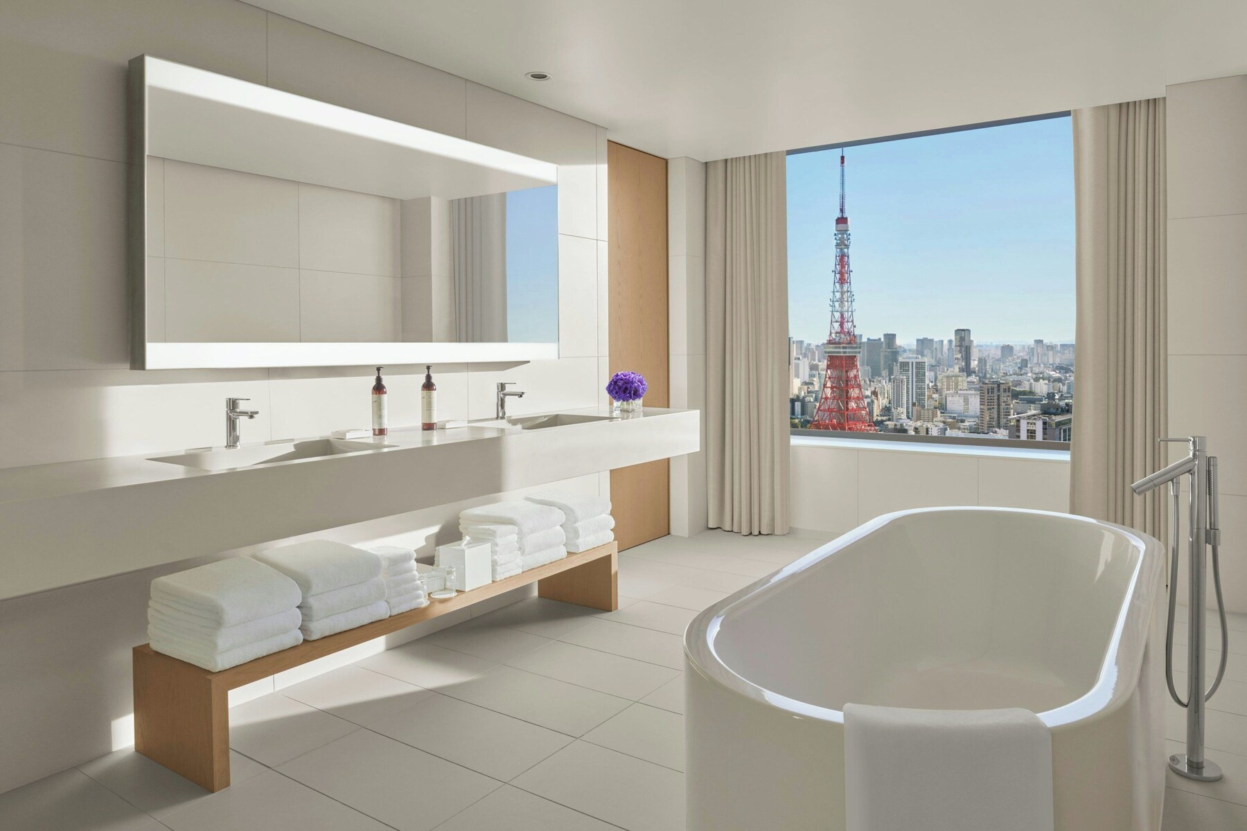 Suite, 1 Bedroom, Tower (View) | Bathroom | Separate bathtub and shower, hair dryer, bathrobes, slippers
