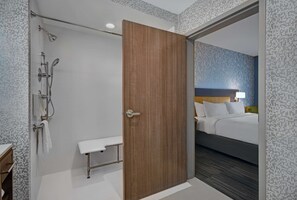 Blackout drapes, iron/ironing board, free WiFi, bed sheets