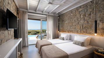 Queen-Size Double Bed Luxury Suite with Private Pool | Wohnbereich