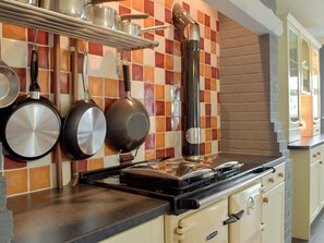 Dishwasher, highchair, cookware/dishes/utensils
