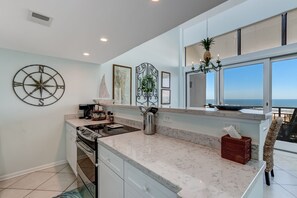 Fridge, microwave, oven, stovetop -  Oceanfront Condo, Beachwalker 1156 2br/2ba w/loft (Amelia Island)