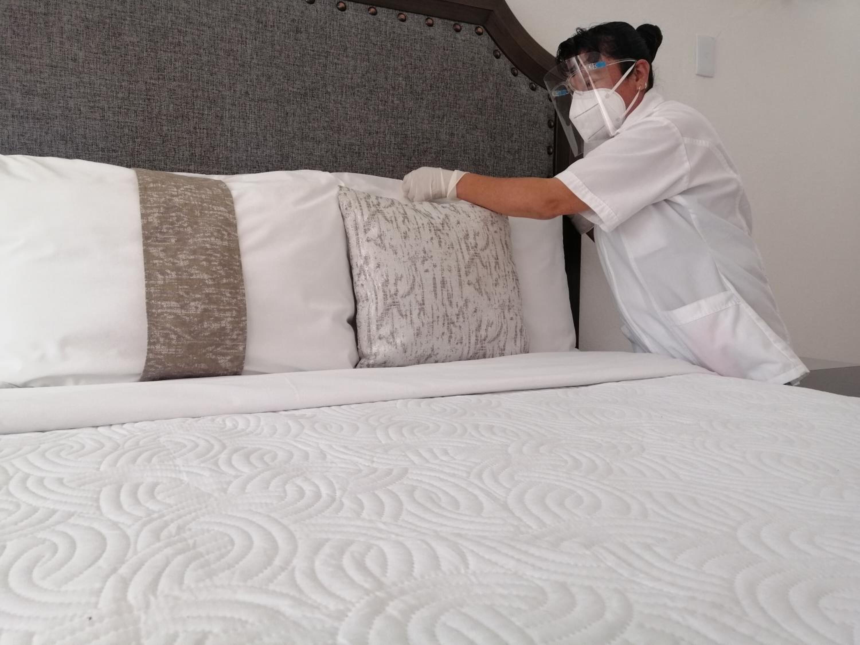 premium bedding, down duvets, pillow-top beds, individually furnished