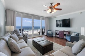 Condo, Multiple Beds (San Carlos 401) | Living area | TV - San Carlos 401 (Gulf Shores)