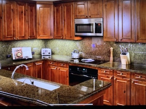Microwave, oven, stovetop, dishwasher