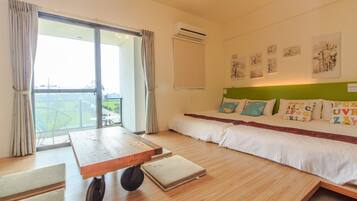 Quadruple Room, 2 Double Beds, Non Smoking, Balcony (3A) | Blackout drapes, free WiFi, bed sheets