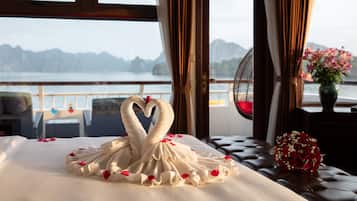 Honeymoon suite, terras, uitzicht op zee (2D1N) | 1 slaapkamer, luxe beddengoed, donsdekens