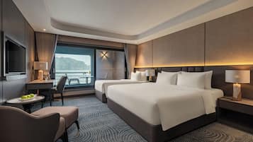 Junior Triple Suite Sea View with Private Balcony | Premium bedding, down comforters, memory foam beds, minibar