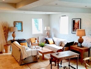 TV, fireplace, books, stereo - SUPERB STONE HOUSE very close to Saint-Emilion (Lussac)