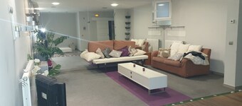 Modern interior diaphanous apartment/suite with capacity for 6 people.