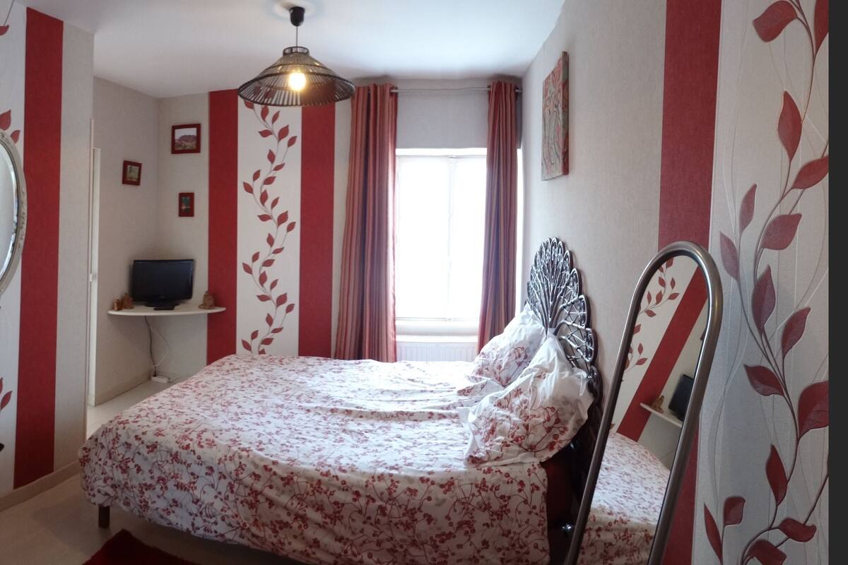 Comfort-dobbeltværelse - ikke-ryger (Goji) | Premium-sengetøj, individuelt design, individuel indretning, skrivebord