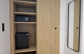 Minibar, in-room safe, desk, laptop workspace