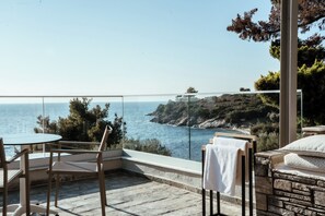 Elegant Suite with Sea View and Hot tub | Terrace/patio - Casa Bloo Adults Only by Still Collection (Sithonia)