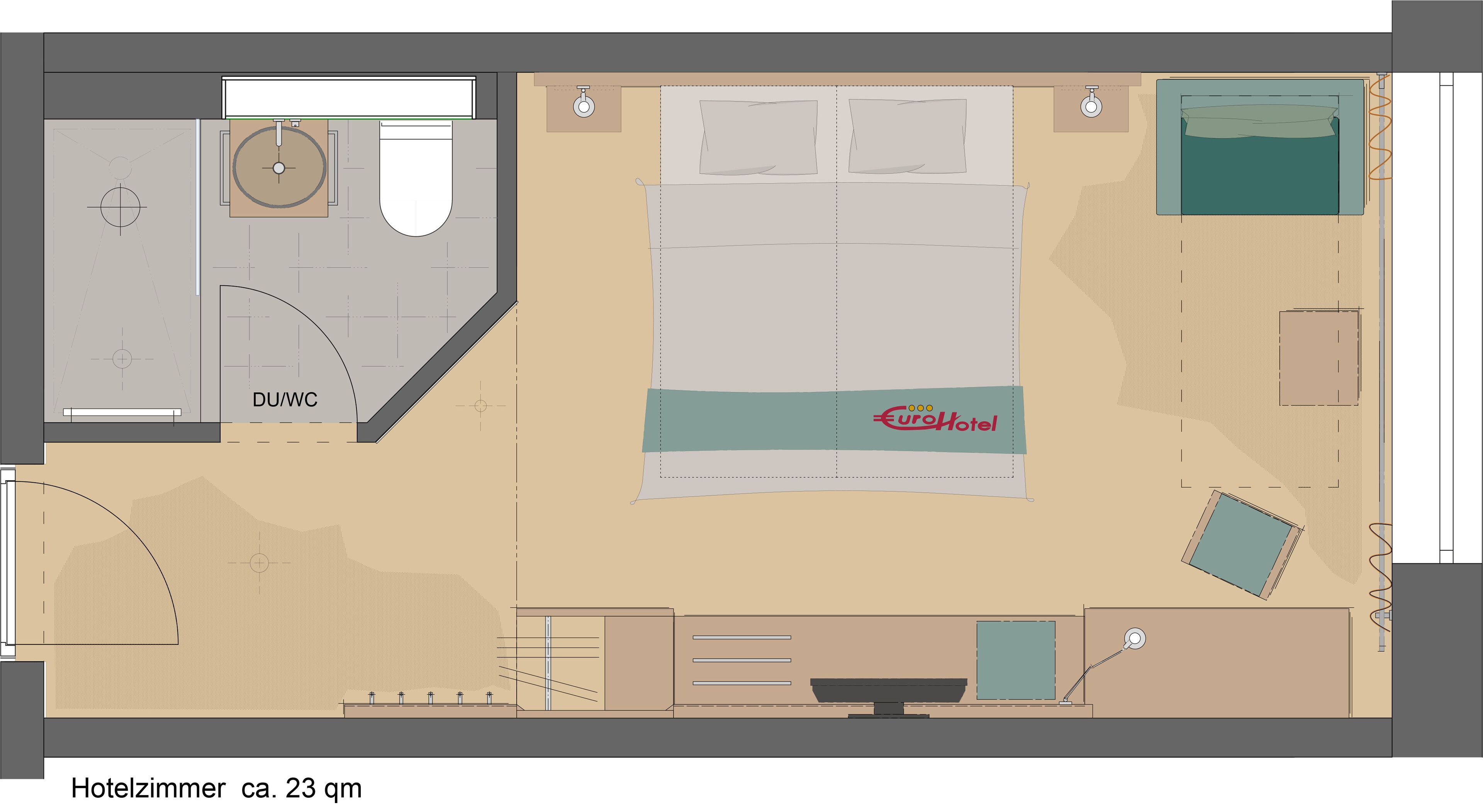 in-room safe, desk, laptop workspace, soundproofing