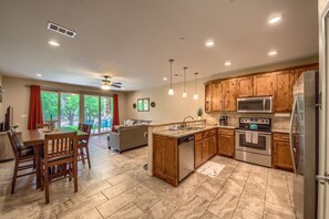 Condo, 2 Bedrooms | Private kitchen | Fridge, oven, coffee/tea maker, toaster - Riverfront Fun Rg 111 2 Bedroom Condo by RedAwning (New Braunfels)