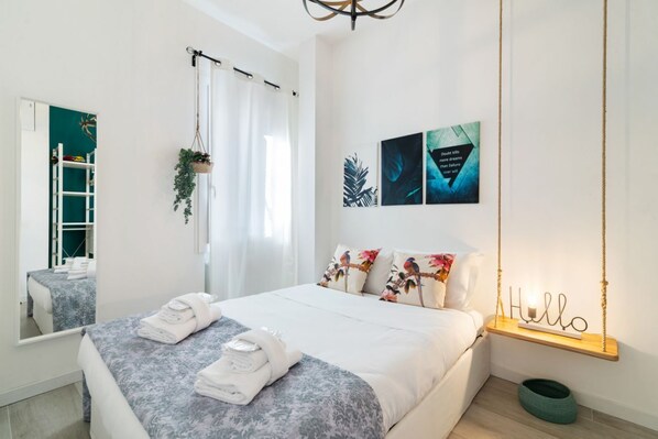 1 habitación, tabla de planchar con plancha y wifi