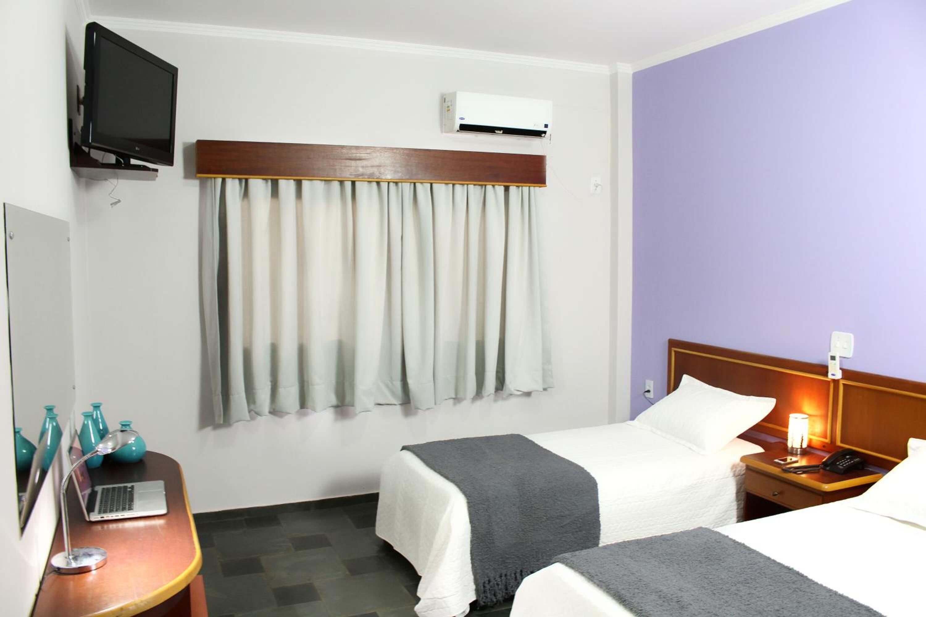 minibar, desk, laptop workspace, soundproofing