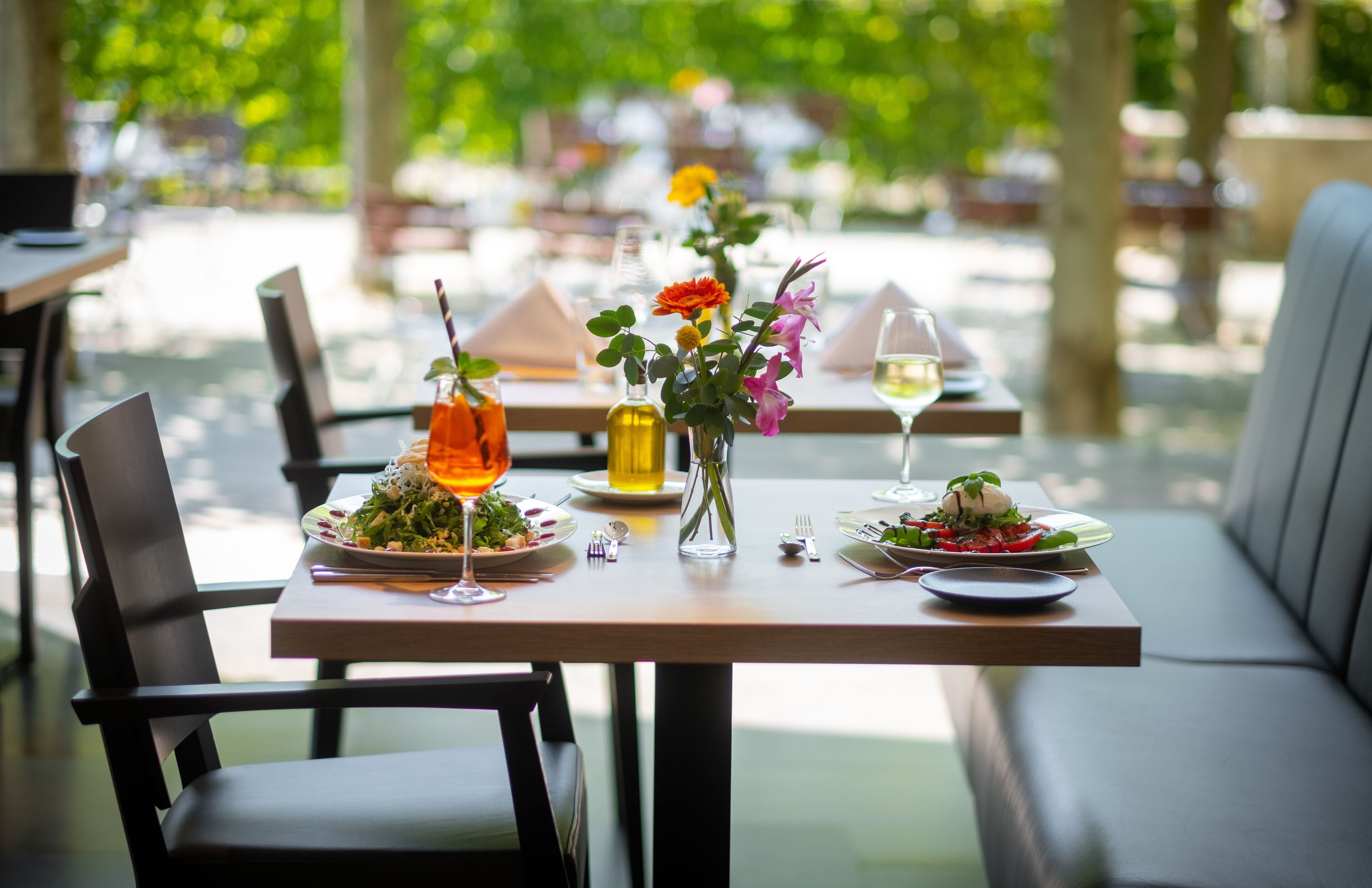 breakfast, lunch, dinner served; garden views