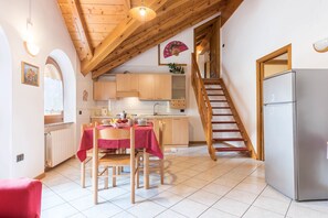 Dining - Holiday Apartment "Bamby - Vioz" with Balcony, Garden & Mountain View (Cogolo di Pejo)