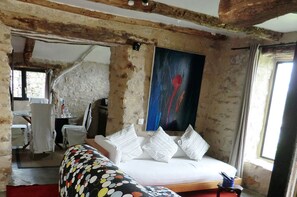 TV, DVD player, ping pong, books