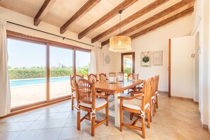 Dining - Majorcan Holiday Home with Pool, Wi-Fi, Garden and Patio (Campos)
