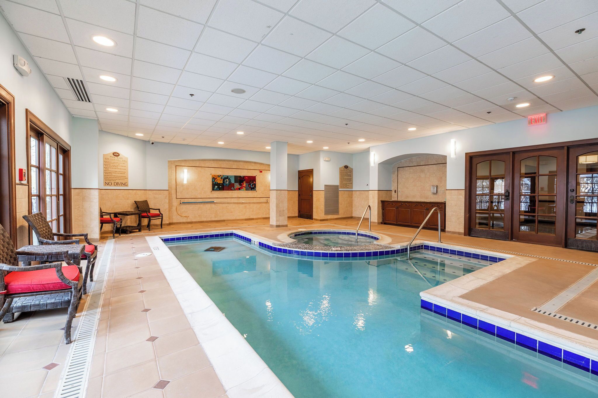 Indoor pool, a heated pool