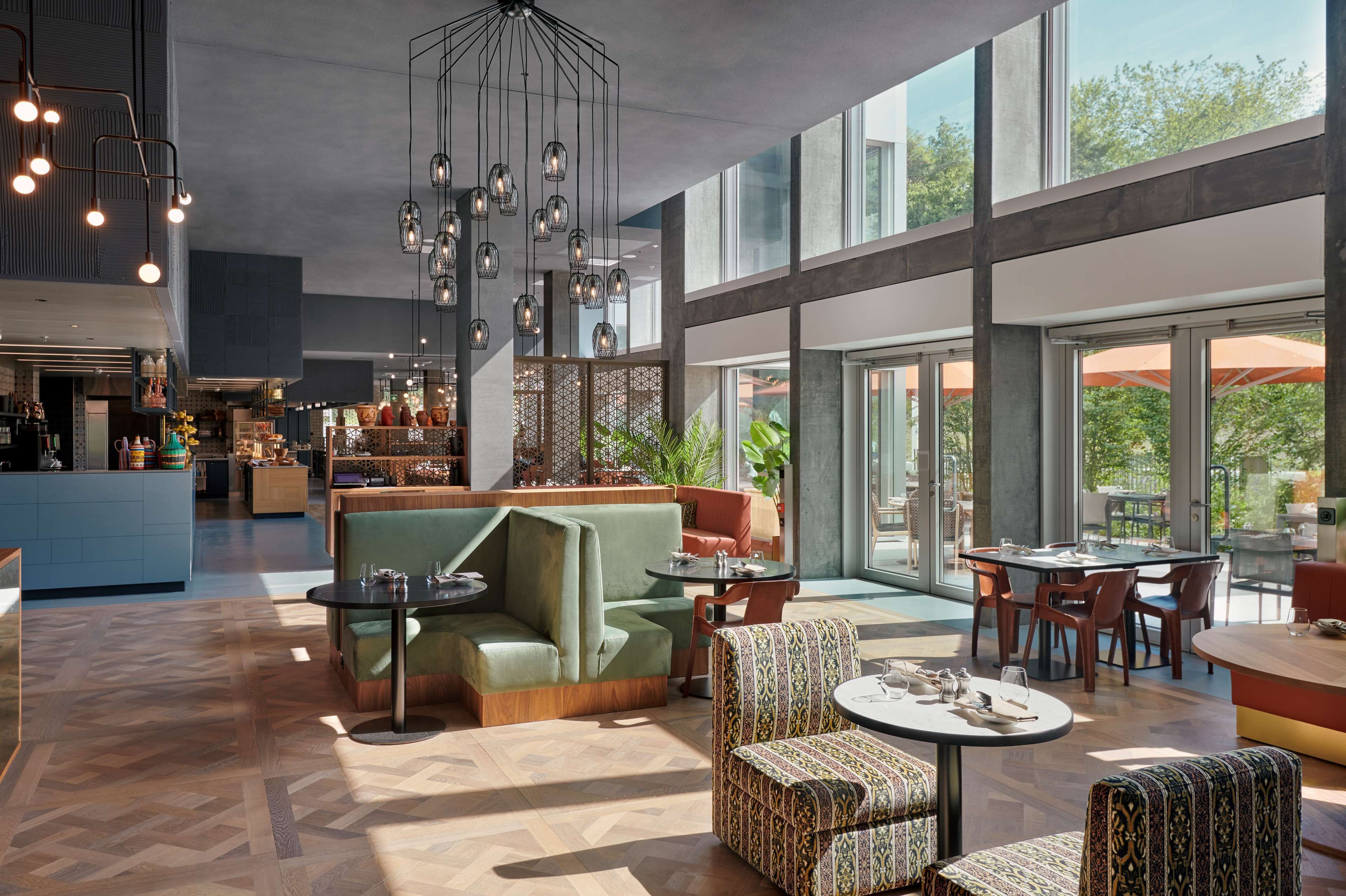 breakfast, lunch, dinner served; middle eastern cuisine, garden views