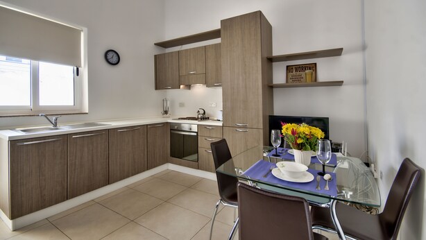 Private kitchen - Sliema Central 1-bedroom Apartment (Sliema)