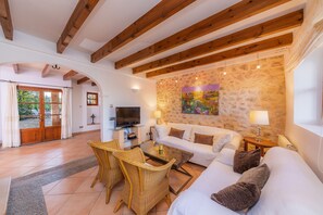 Fernseher, Kamin, DVD-Player, Tischtennisplatte