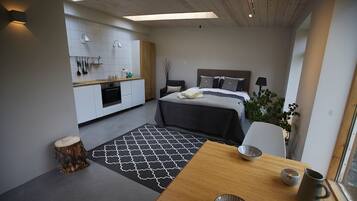 Comfort Studio | Dapur kecil peribadi | Peti sejuk mini, ketuhar, dapur, pembancuh kopi/teh