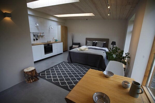 Comfort Studio | Private kitchenette | Mini-fridge, oven, stovetop, coffee/tea maker - Studio Aurora (Reykjavik)