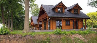 Luxury Wooden Villa Dirk in Forested Area with Stunning Countryside Views