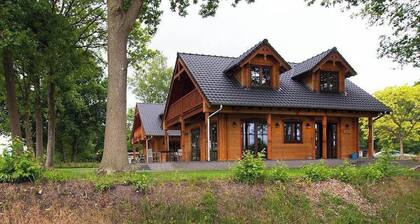 Luxury Wooden Villa Dirk in Forested Area with Stunning Countryside Views