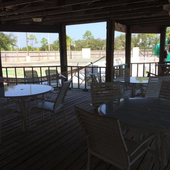 Outdoor dining - Village by the Golf Apartment (Gulf Shores)