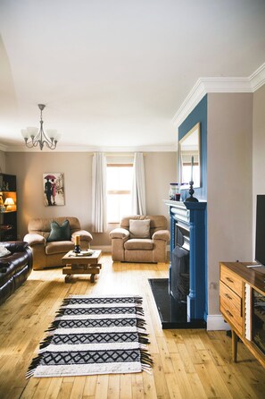 TV, fireplace - Beautiful Mountain View Home near Killarney National Park  (Killarney)