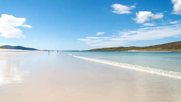 Vlak bij het strand, wit zand