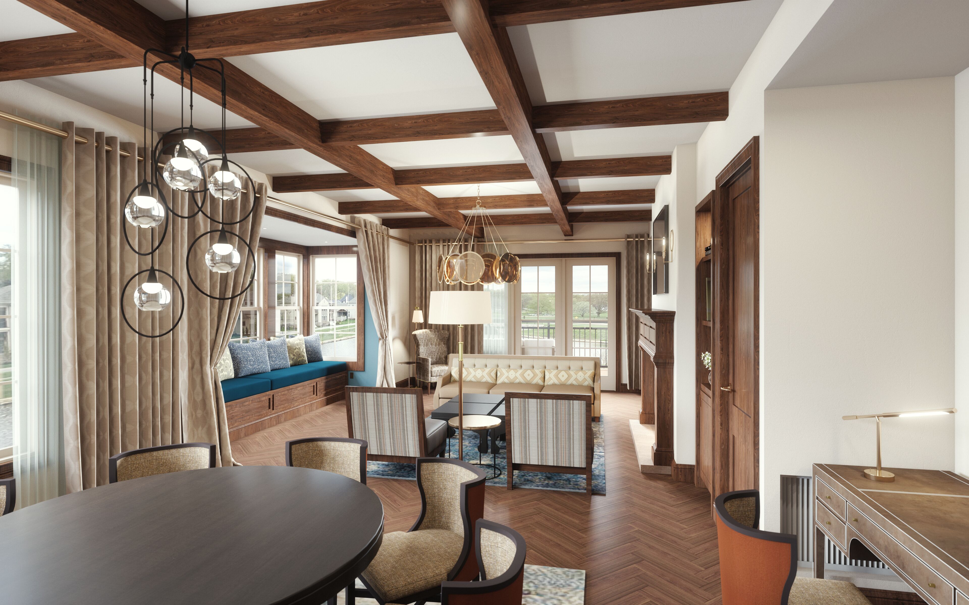 grand suite, balcony | living room | 48-inch flat-screen tv with cable channels, tv, netflix