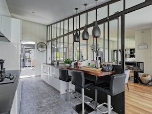 Microwave, oven, dishwasher, freezer